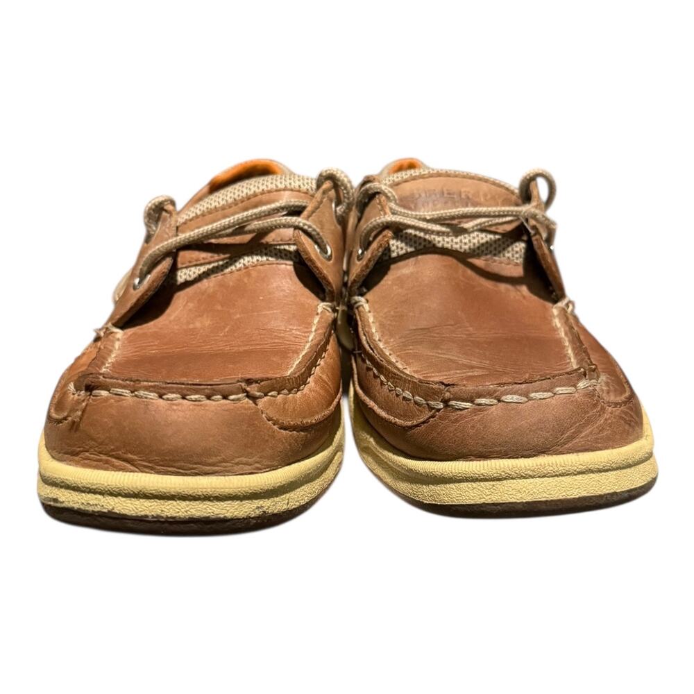 SPERRY Billfish 3-Eye Boat Shoes Brown Leather Men’s Size 9 M Casual Deck Dock - Picture 3 of 9